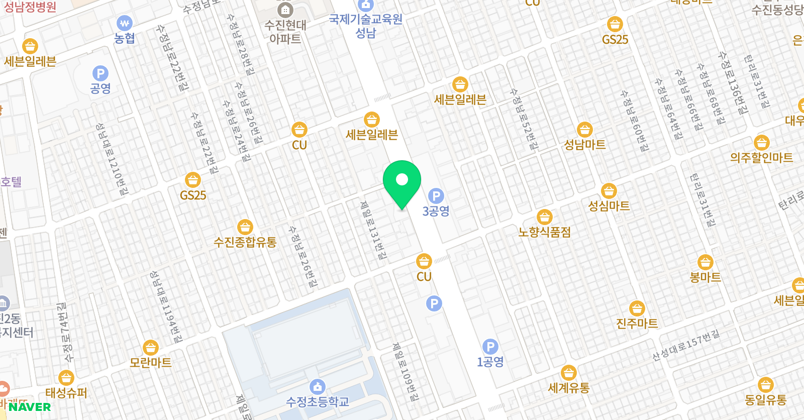 수탑 영수학원 위치