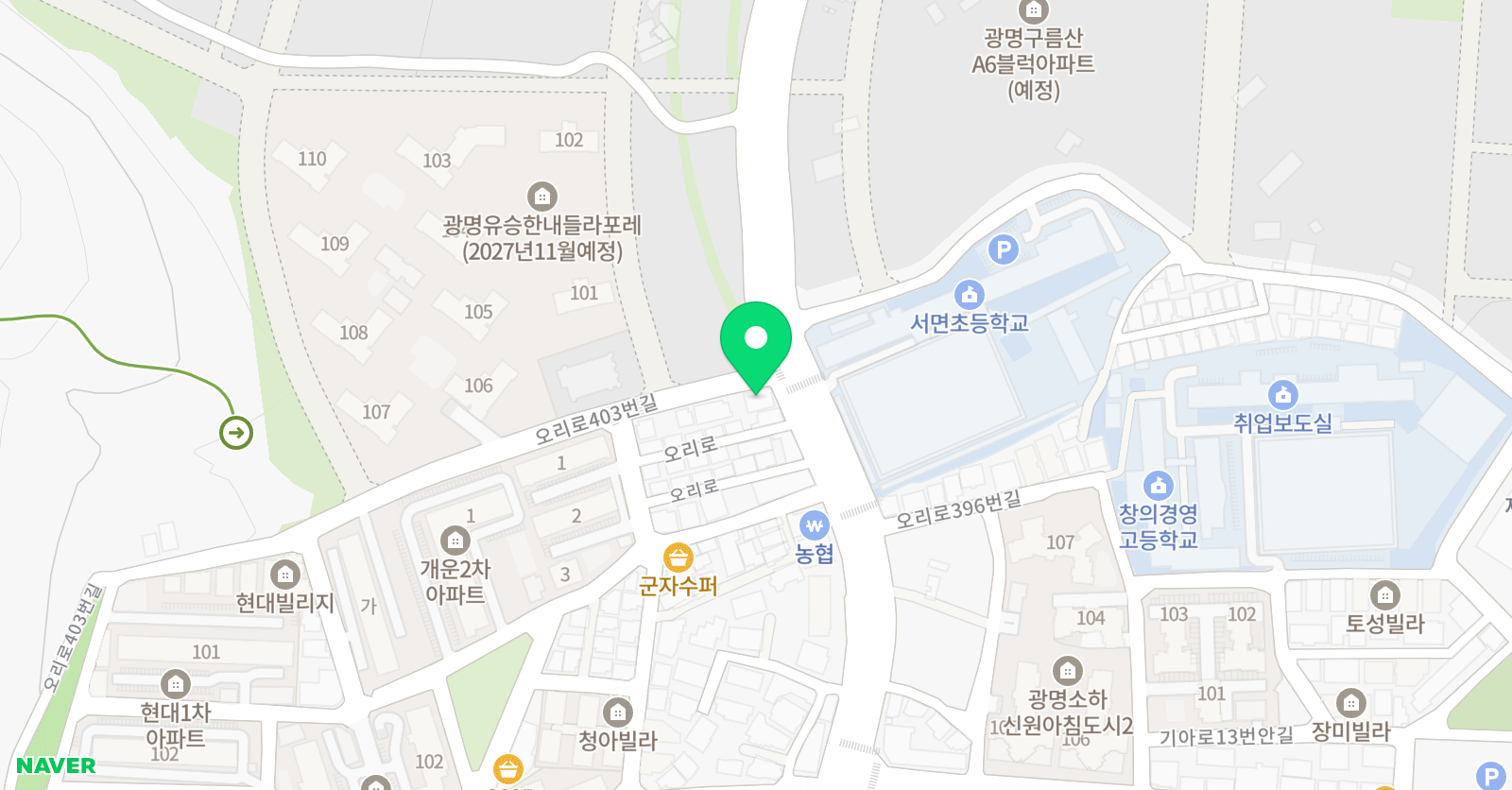 쌤과통하는 수학학원 위치