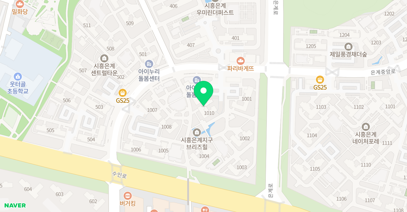 윤선생 우리집앞영어교실 은계브리즈힐점 위치