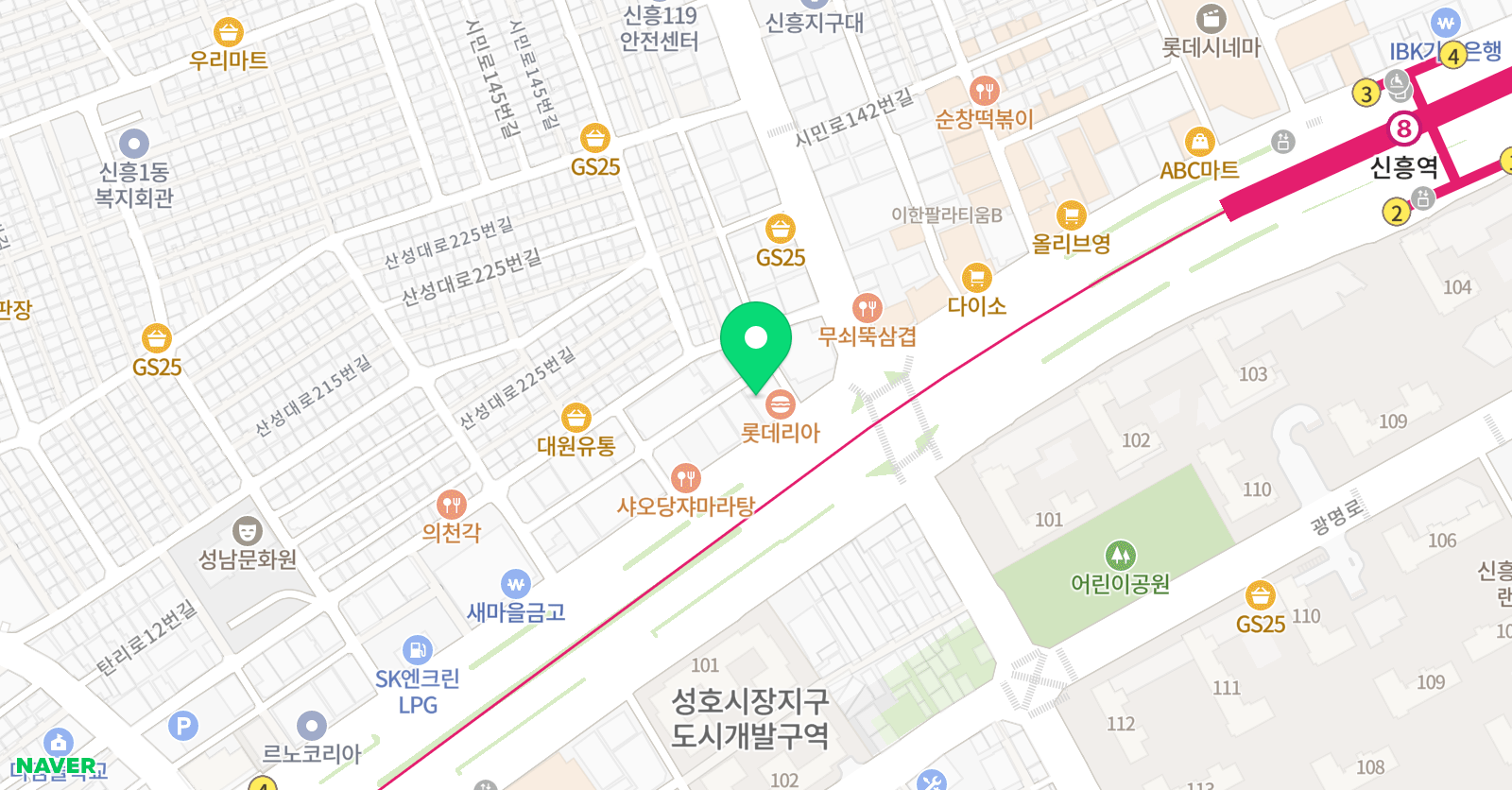씨앤씨 미술학원 성남캠퍼스 위치