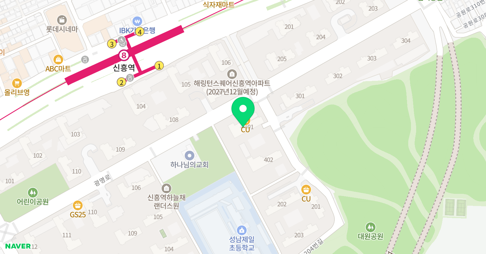 퍼스트 태권도 파워점핑 위치