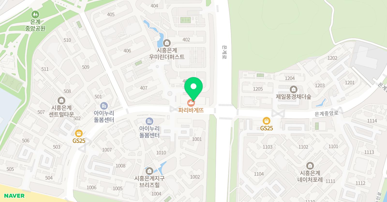 아트앤하트 시흥은행은계우미린더퍼스트 교육원 위치