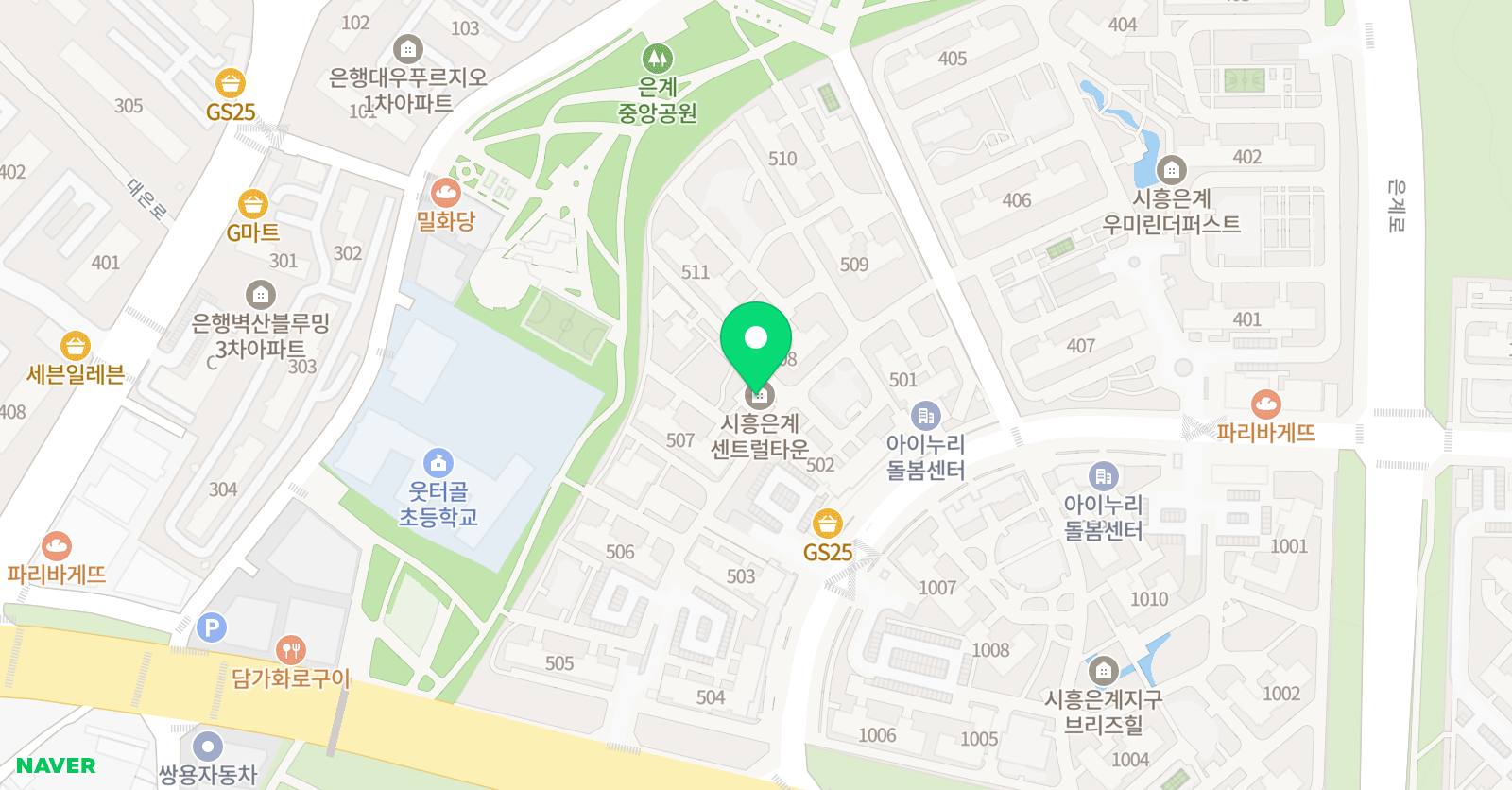 삼성 영어 쎈 수학 은계 학원 위치