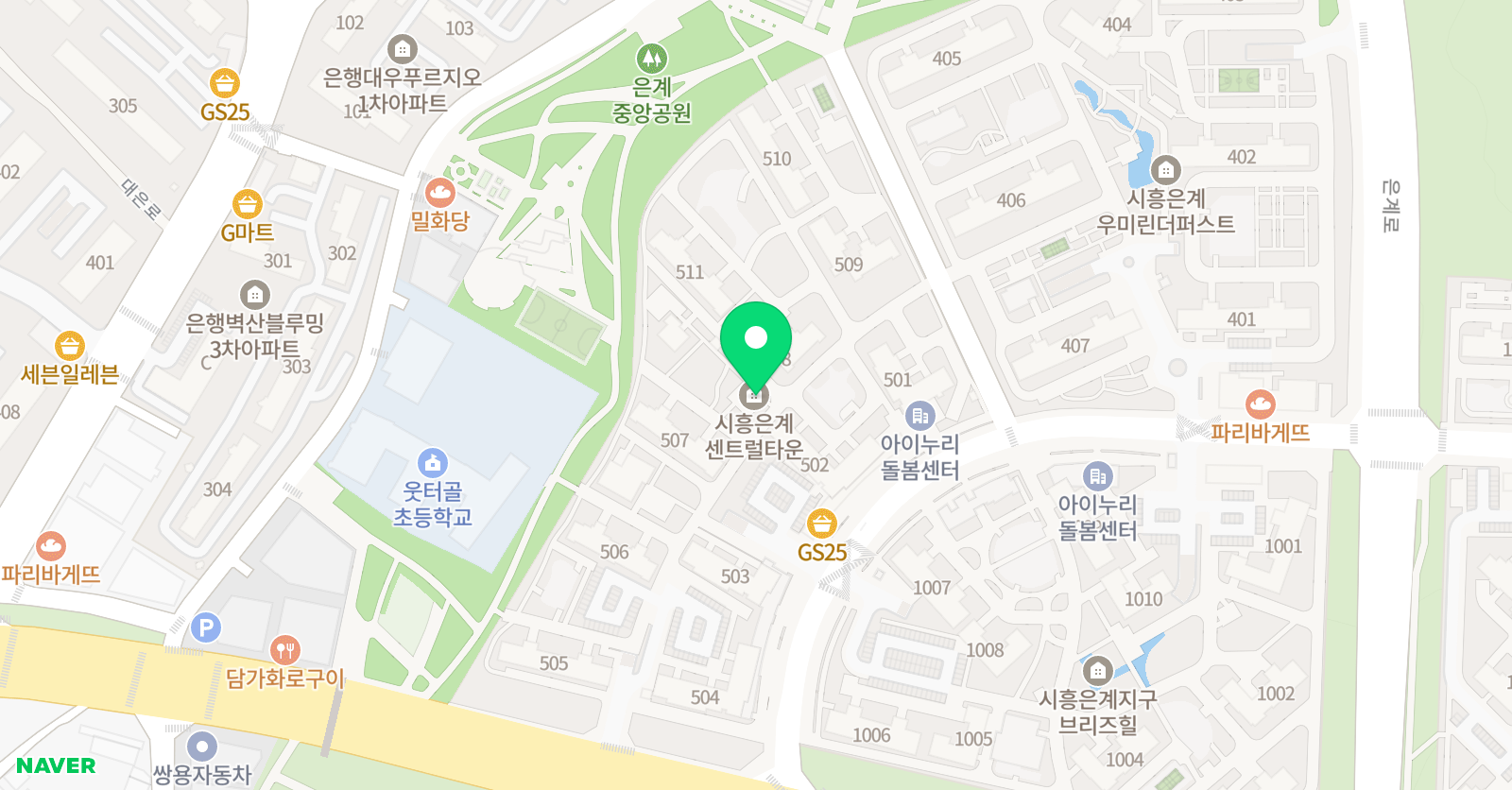 푸르넷 공부방 은계 위치