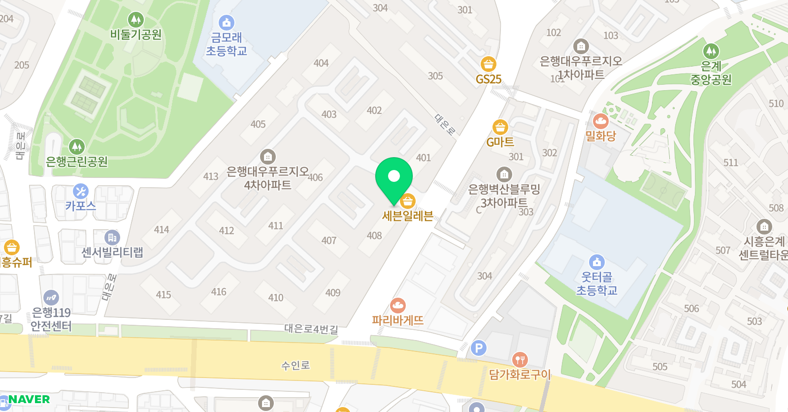 영렘브란트 시흥은행클래스 위치