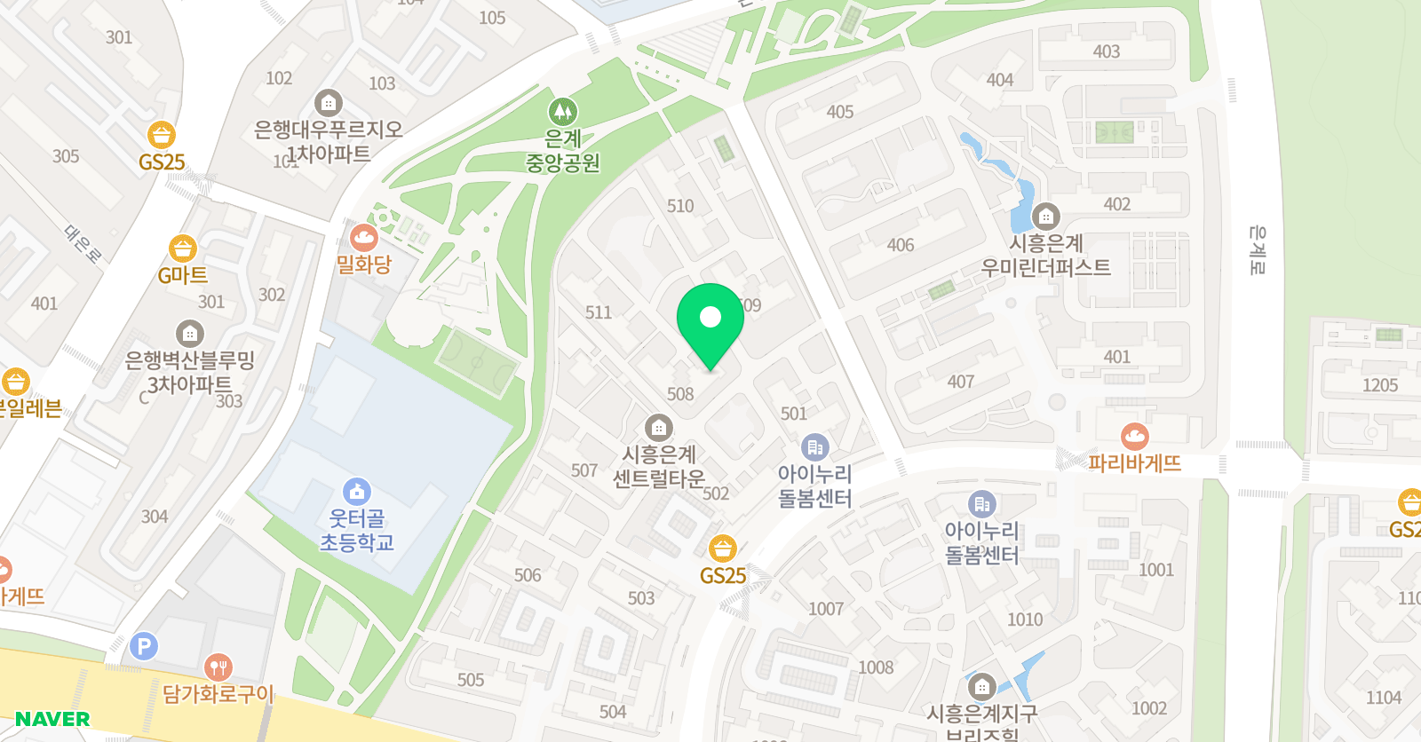 한솔플라톤러닝센터 은계센트럴타운교실 위치