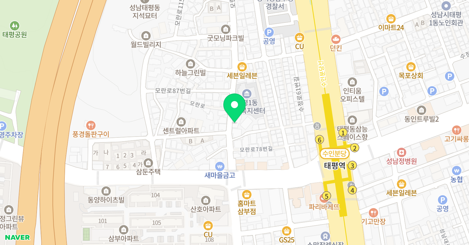 태평 아이 태권도장 위치