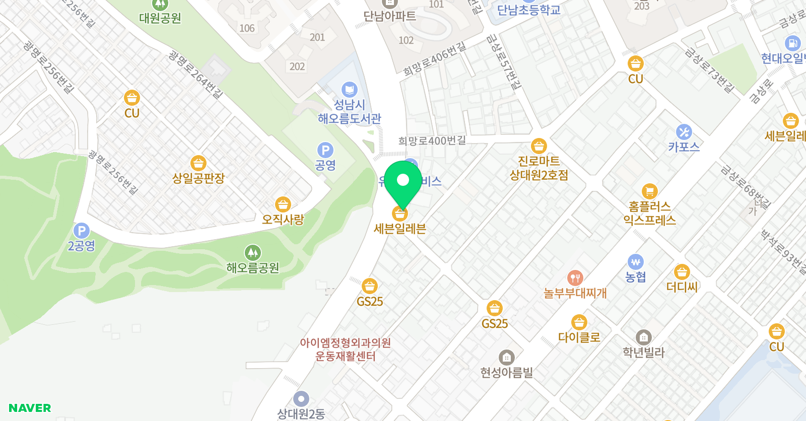성남칸짐 킥복싱 유소년 축구 아카데미 위치