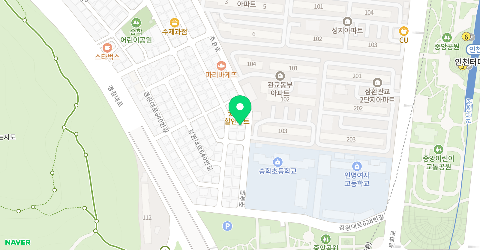뮤엠 영어 관교캠퍼스 위치