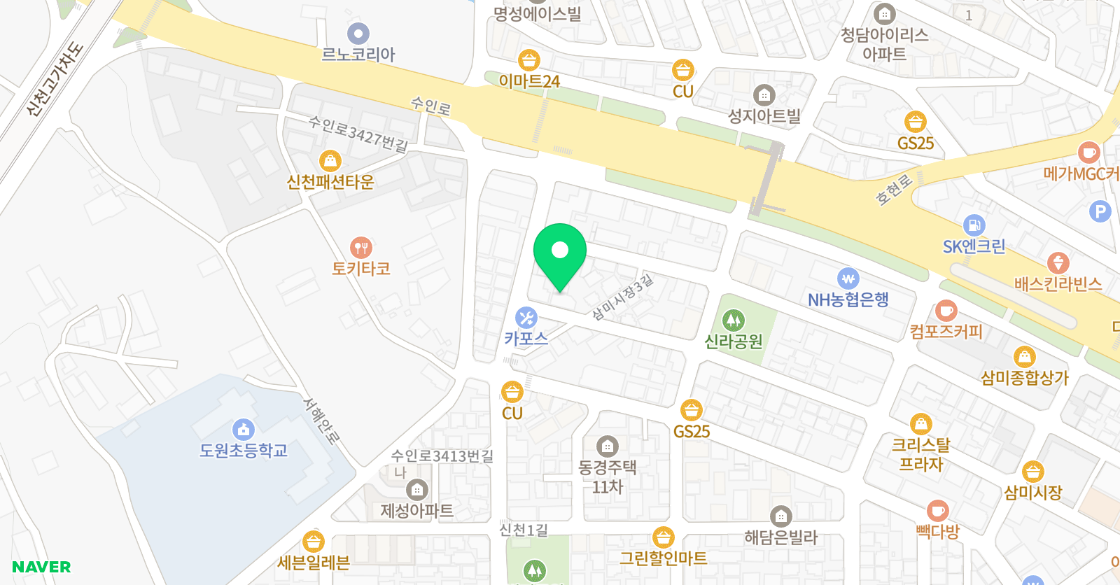 홍대 에스제이 미술학원 위치
