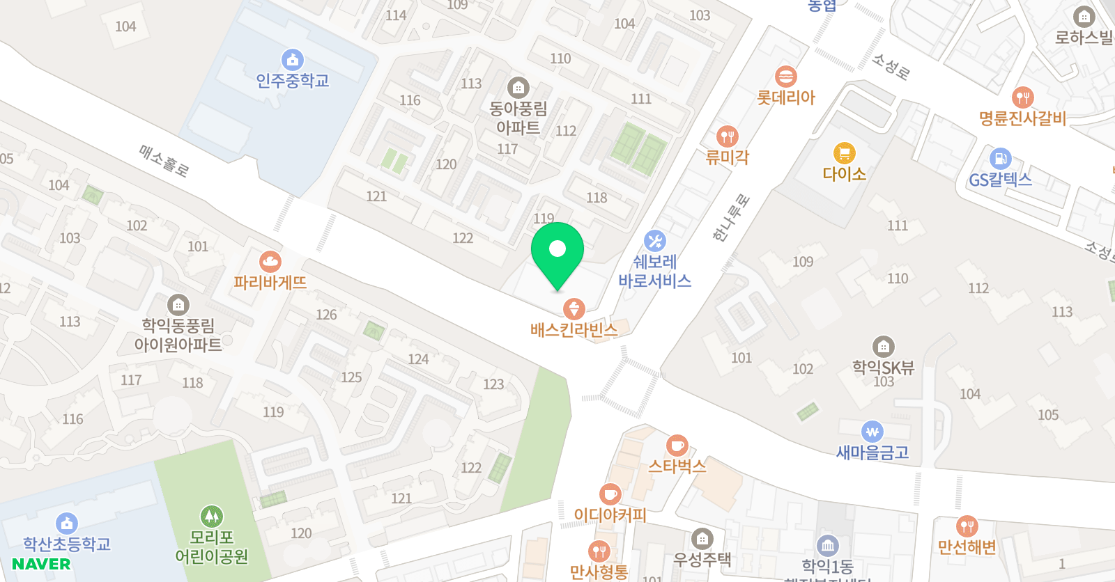 큰샘 수학학원 위치