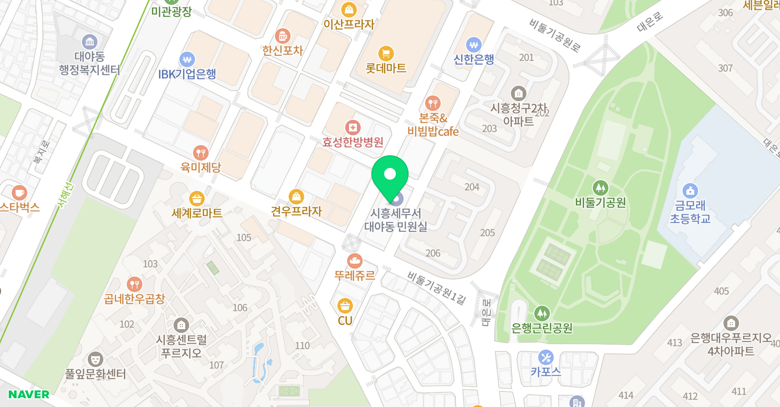 시흥 J&K 유소년스포츠클럽 위치