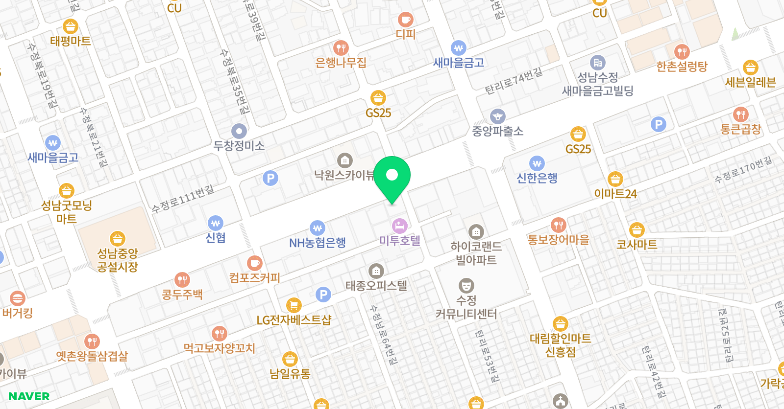 명문서일 학원 프리미엄관 위치