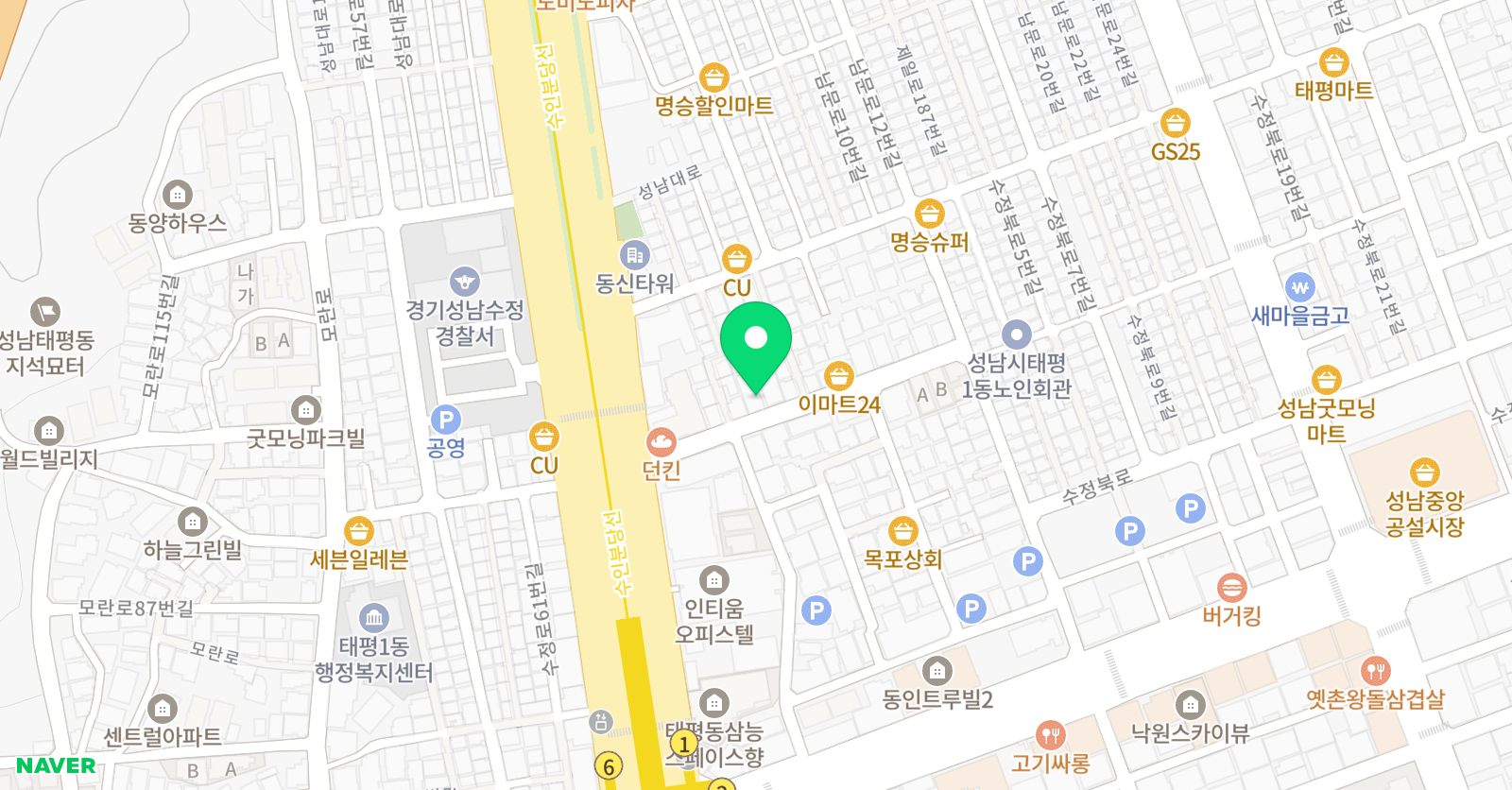 성남명성 태권도장 위치