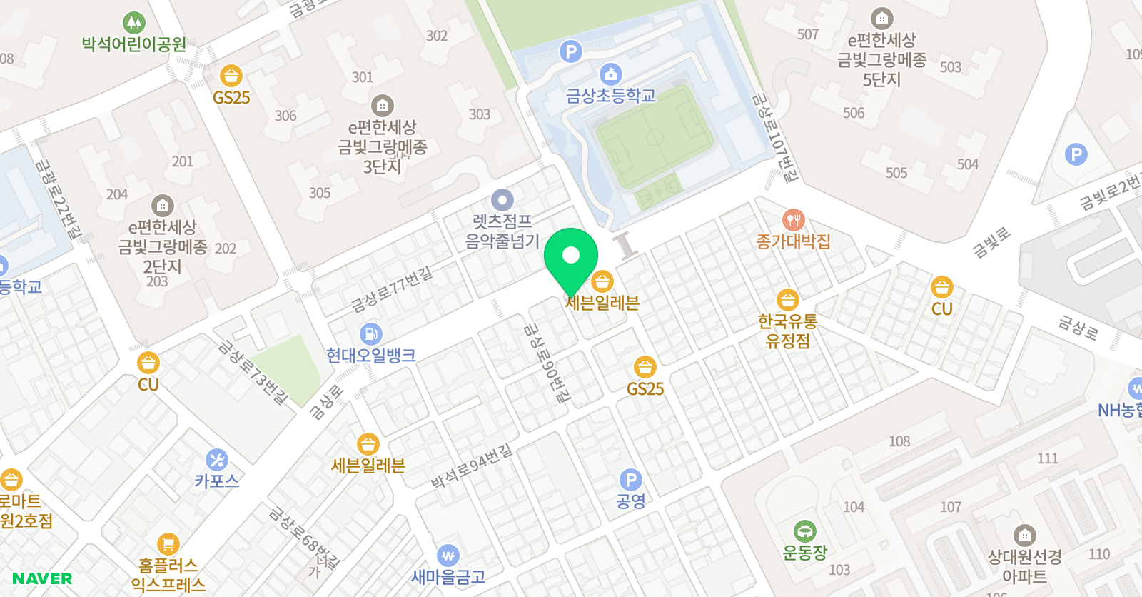 아띠움 미술학원 상대원점 위치