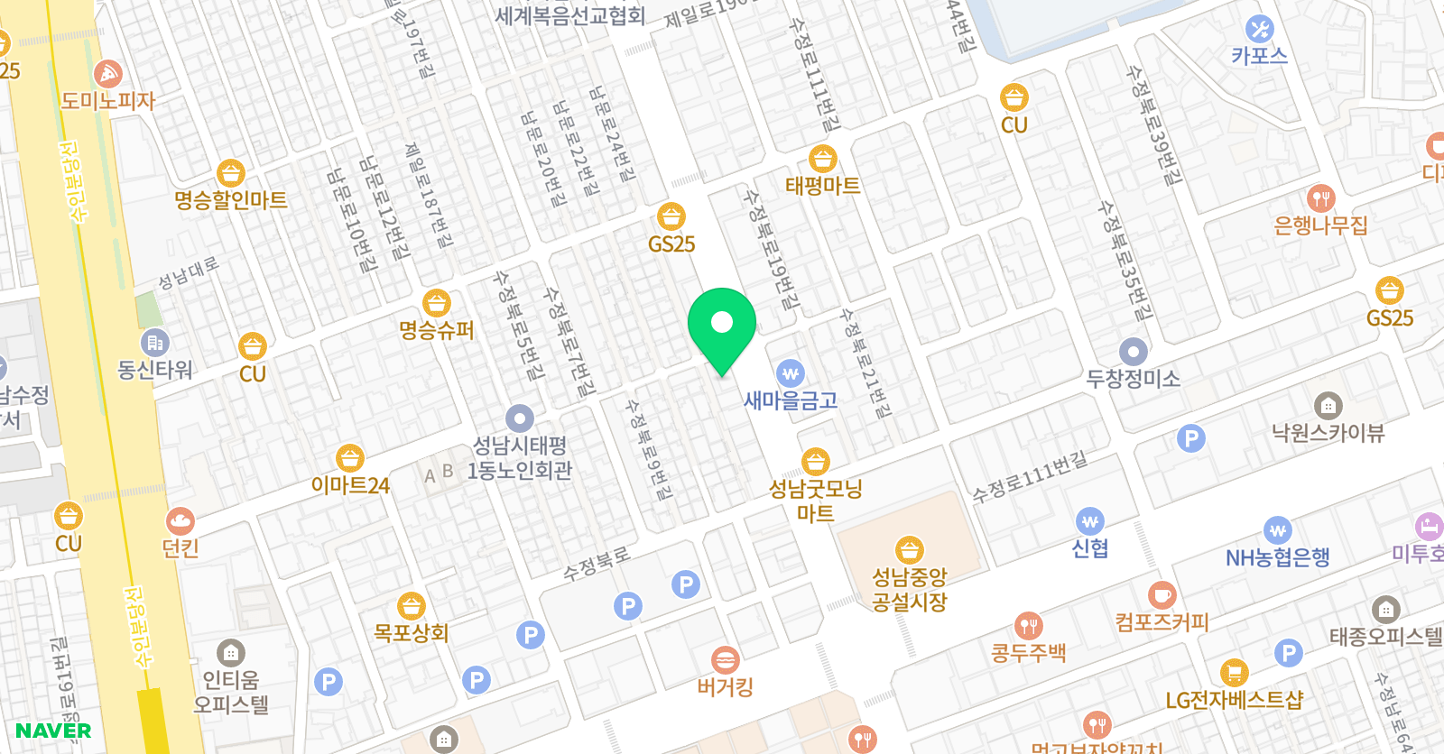 정선 보습학원 위치
