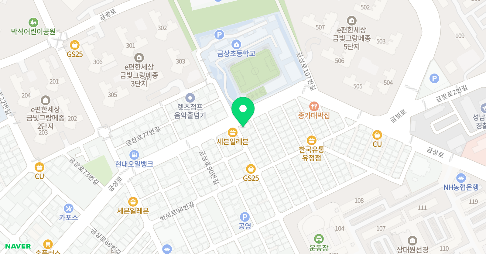 퍼스트 태권도&파워점핑줄넘기 위치