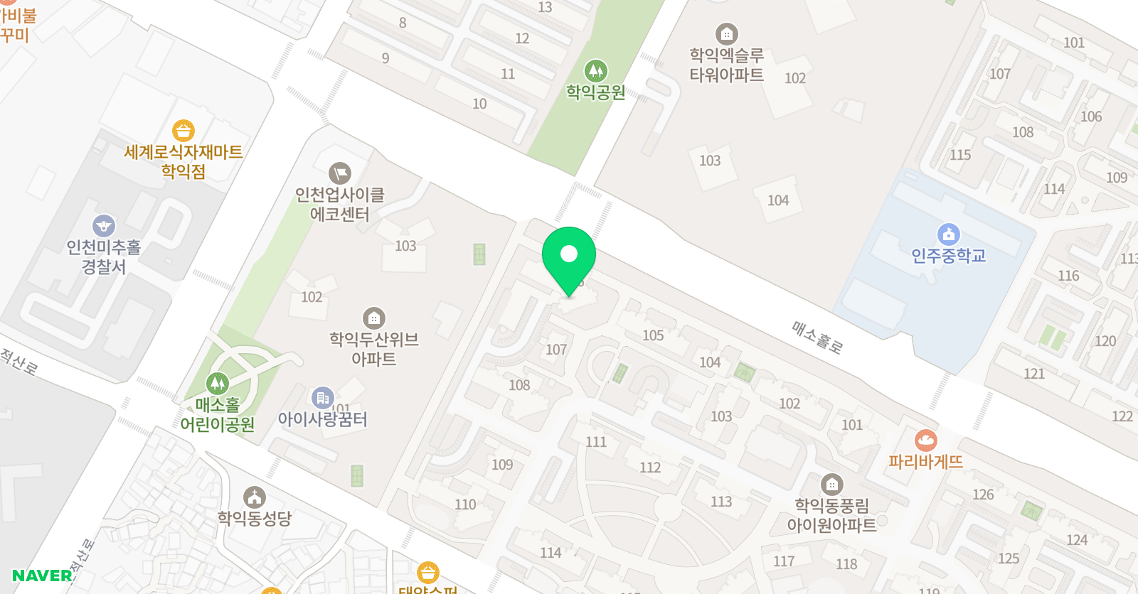 아소비 인천 학익풍림점 위치