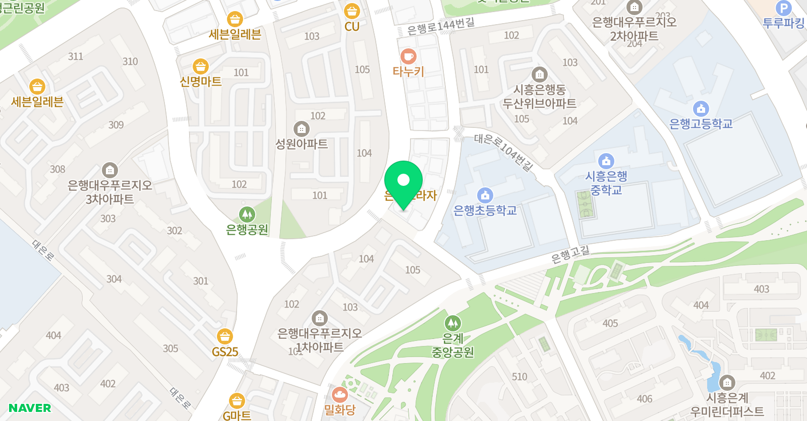 시흥 음악학원 은행캠퍼스 위치