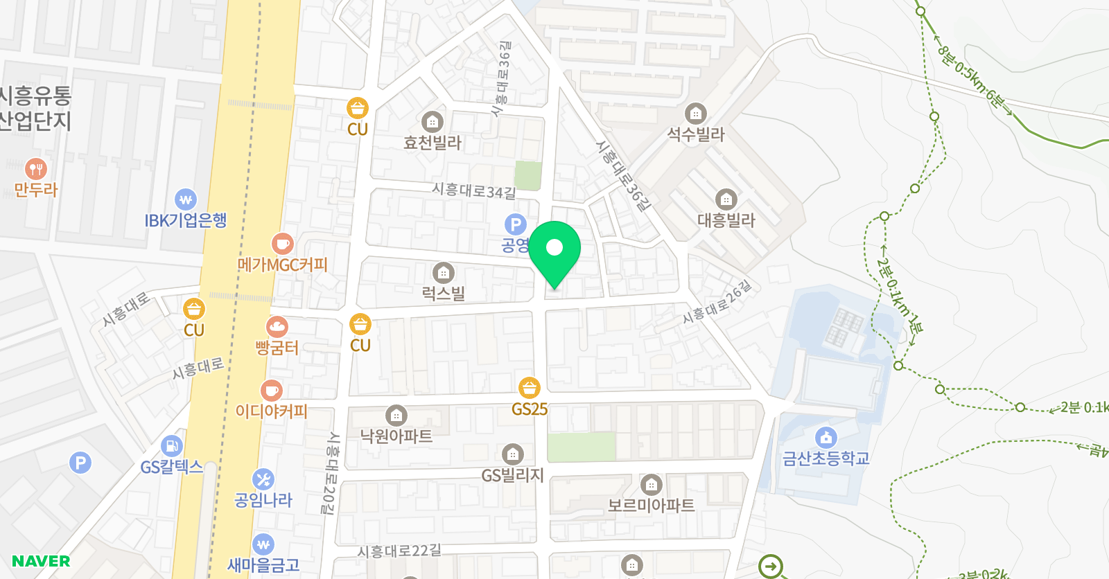 스마트 해법 수학교습소 시흥3동 위치