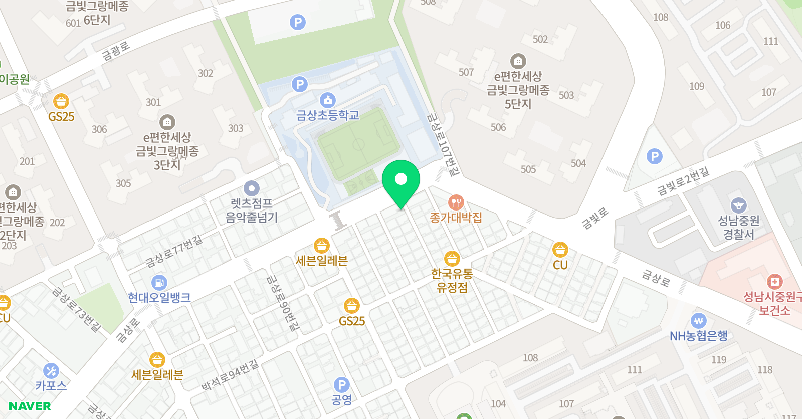 YBM잉글루 더쎈 수학 위치