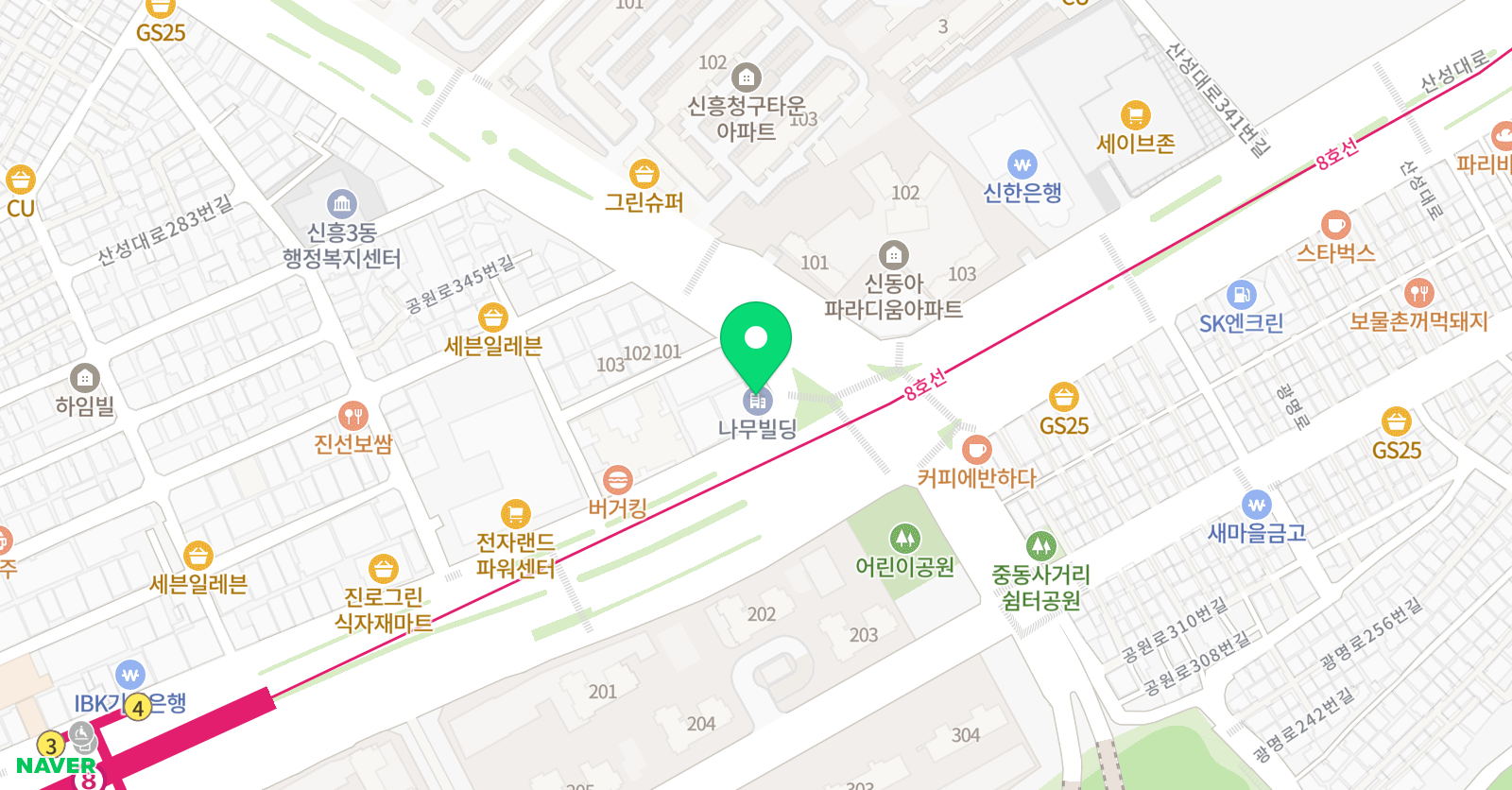 시매쓰 휴브레인 성남점 위치