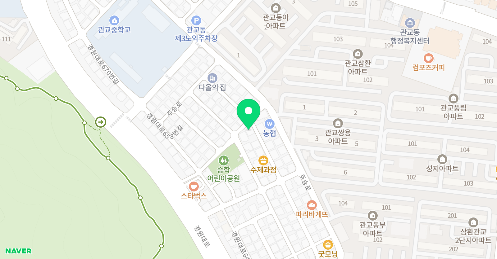 꿈과열정 학원 위치