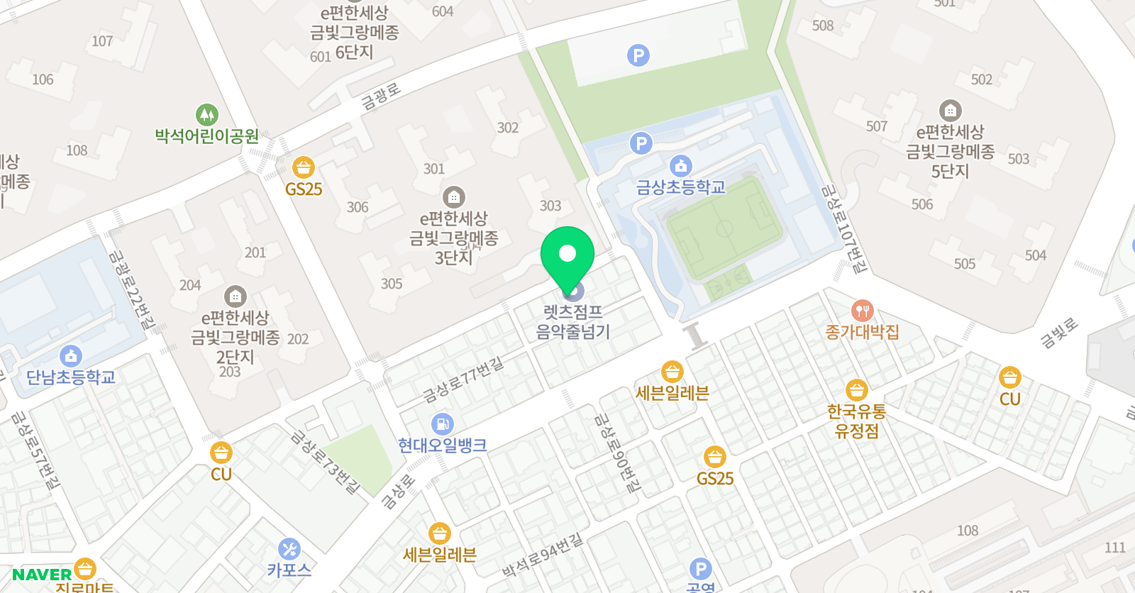 링키영어 금빛그랑메종 금상초 1호점 위치