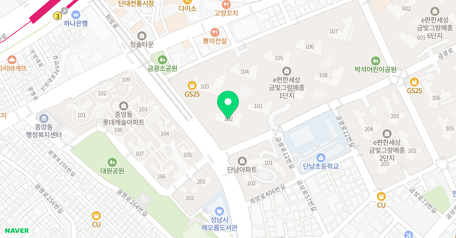 매일이 미술학원 금빛 그랑메종 1단지 위치