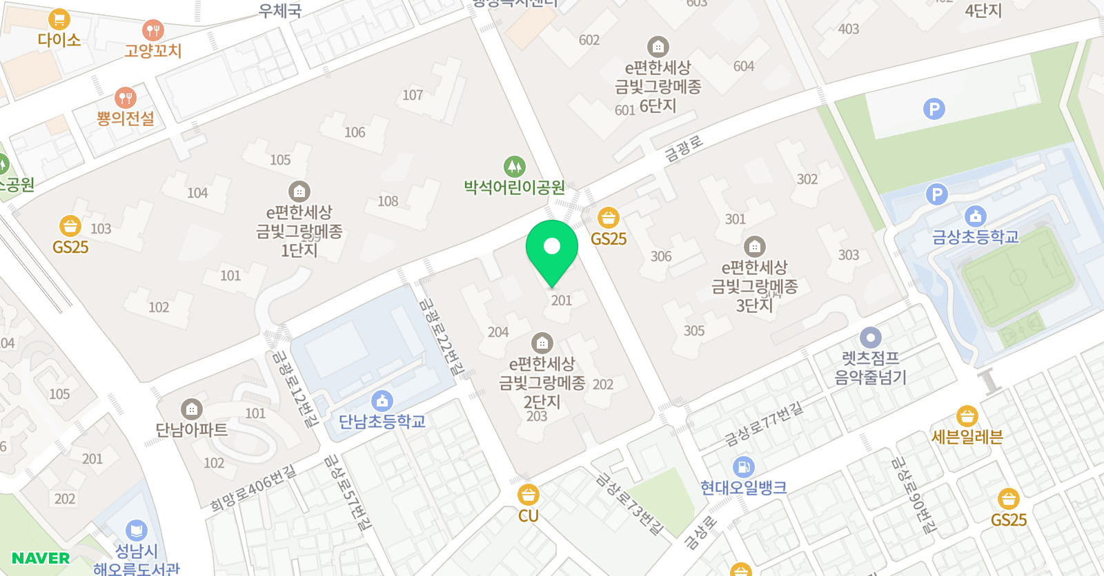 삼성 영어 셀레나 금빛그랑메종점 위치
