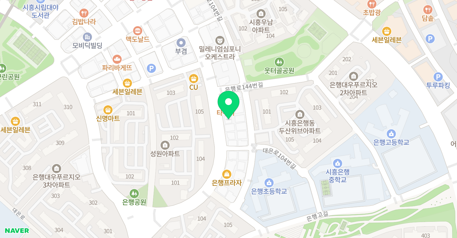 노피곰생각터 학원 위치