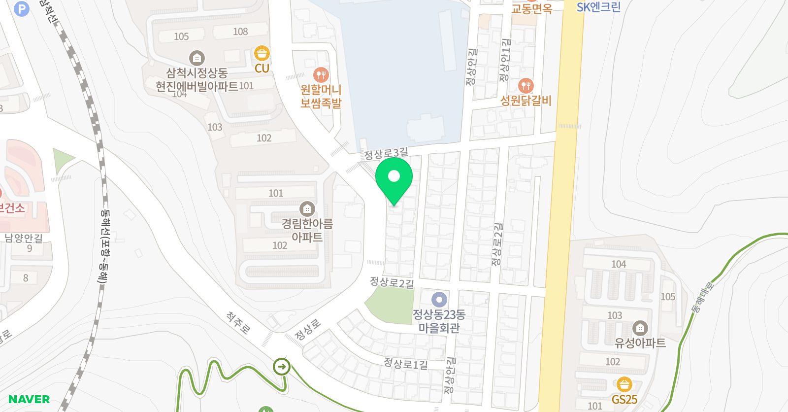 능률주니어랩 삼척정상3교실 위치