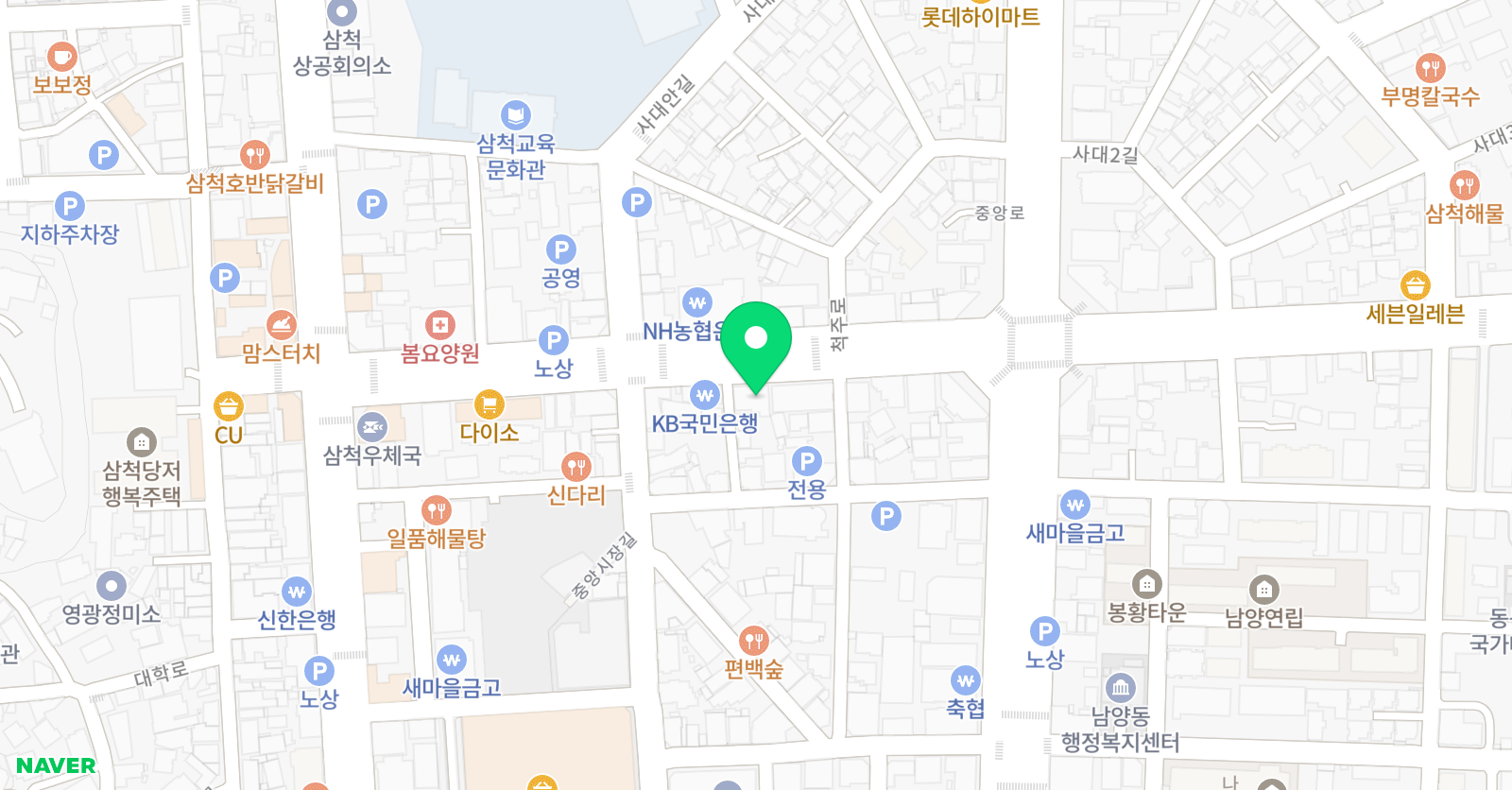 웨이브주짓수 삼척 위치