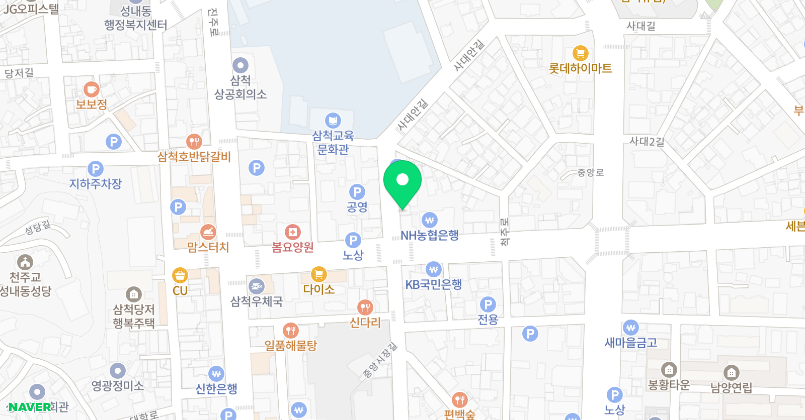 락밴드 삼척동자 위치