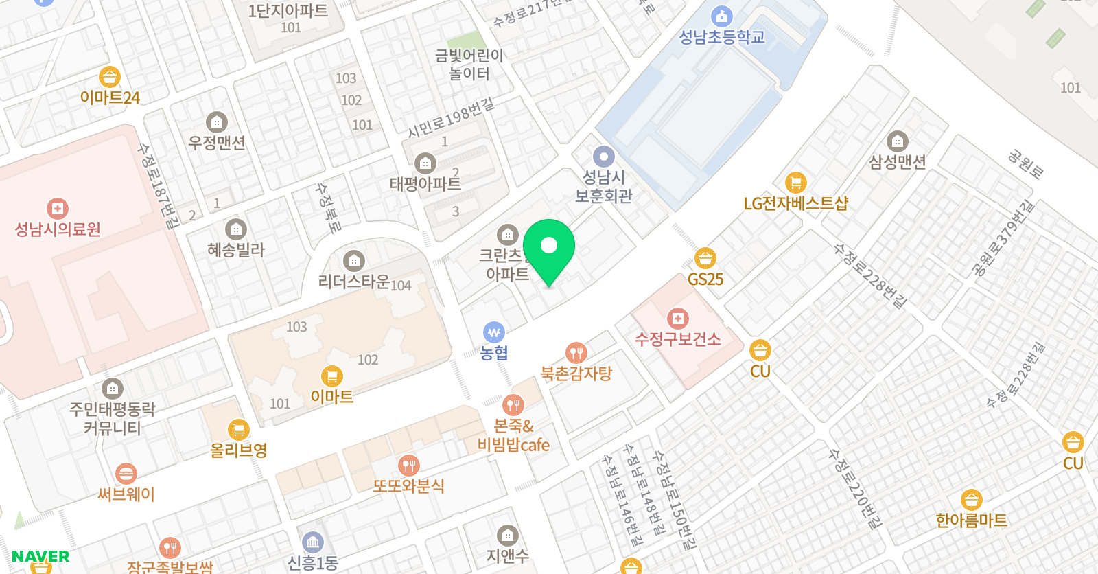 씨엔에스 영어학원 위치