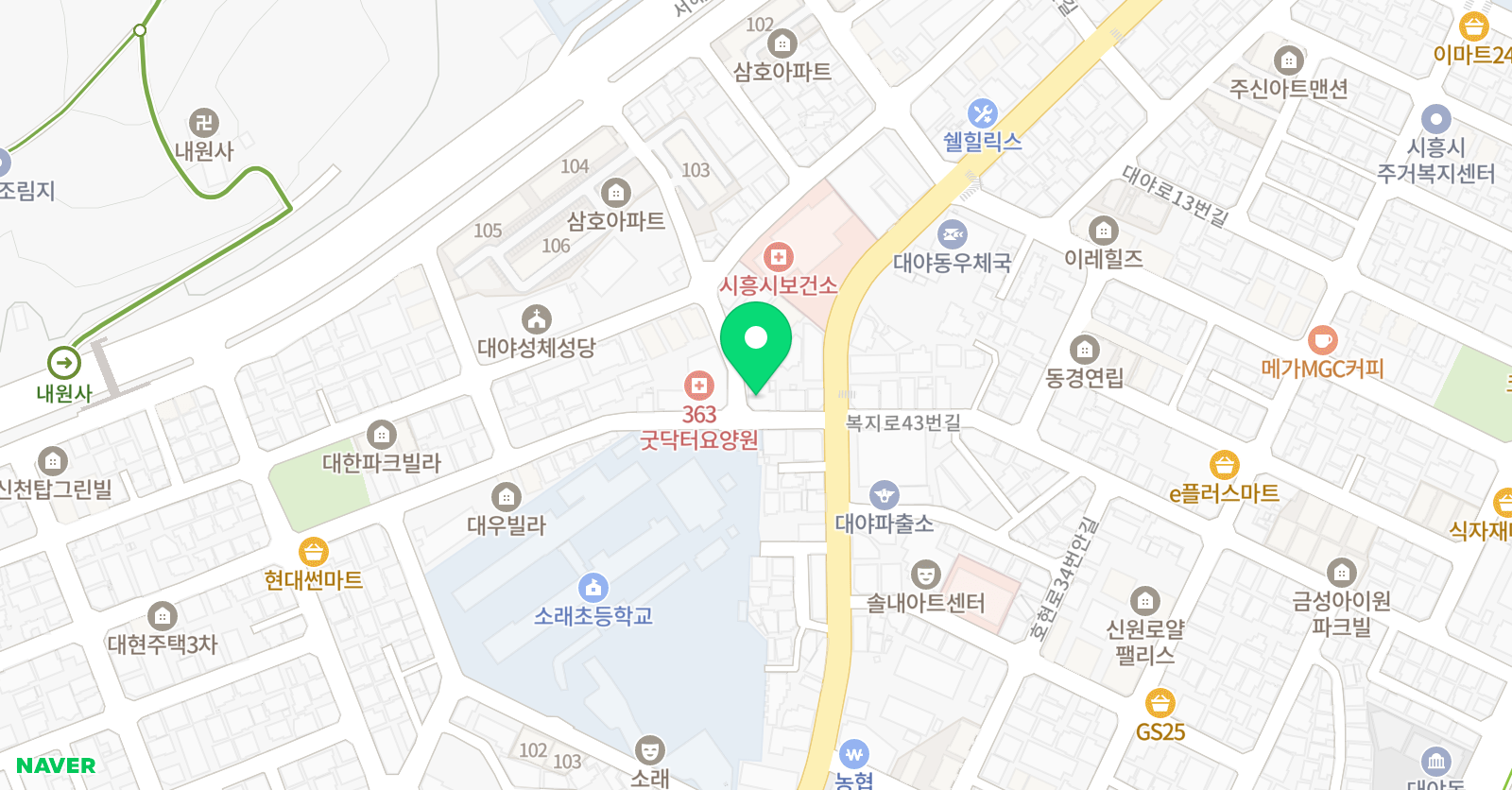 삼성 영어 소래학원 위치