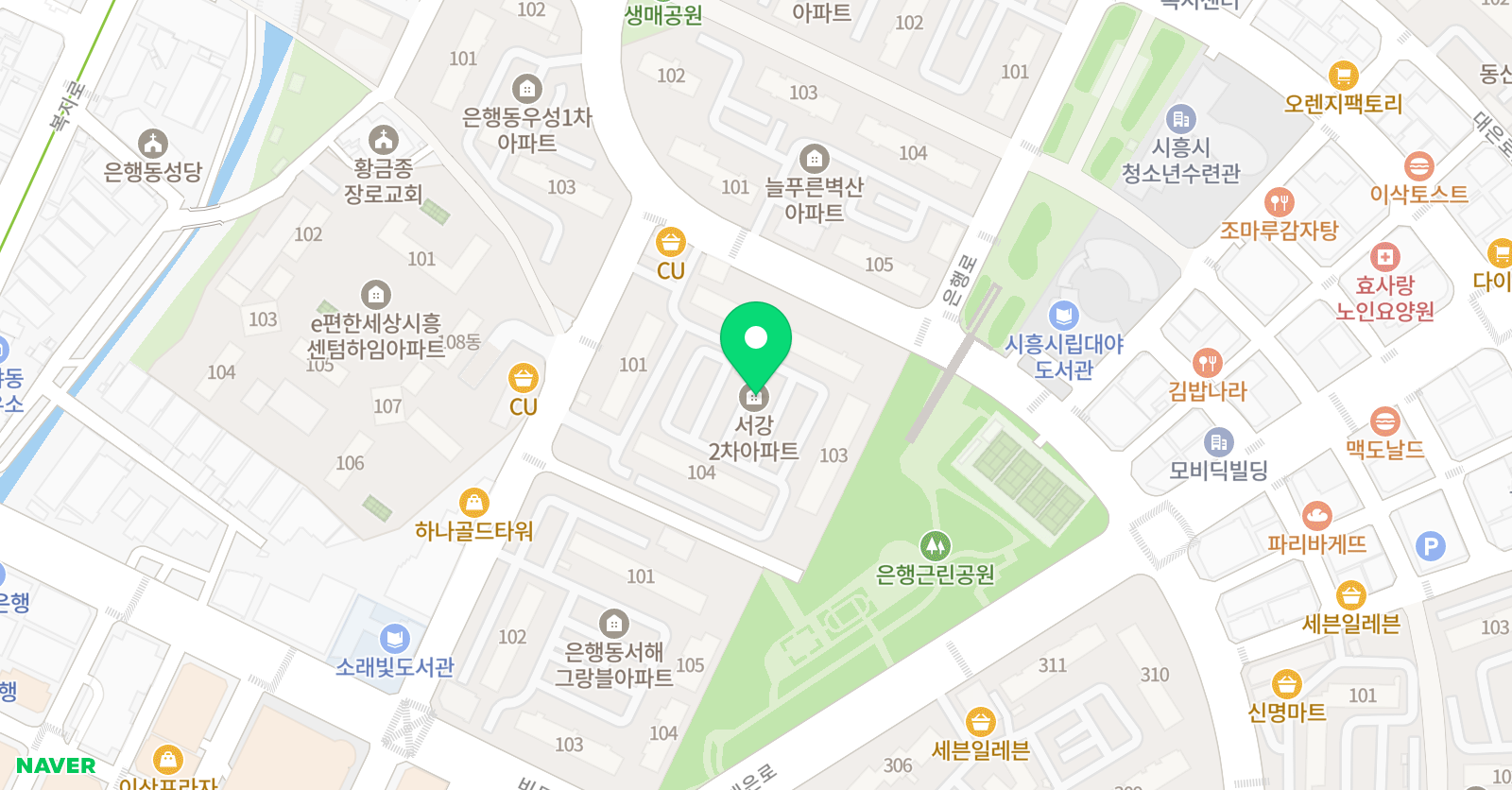 ERC 영어독서클럽 시흥대야서강2차점 위치