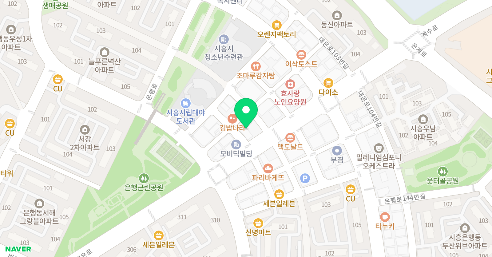 책나무은행 국어논술학원 위치