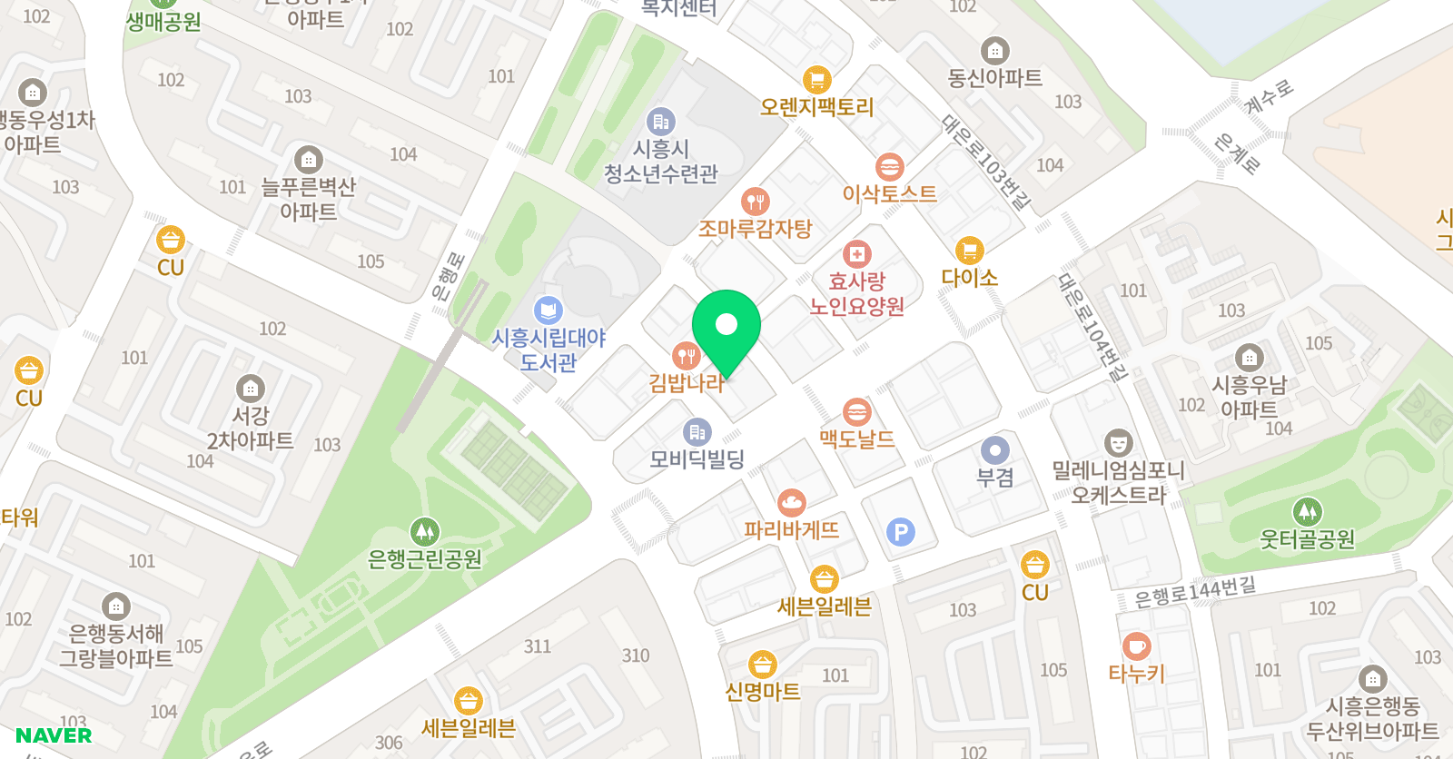 홍성문위드 영어수학학원 위치