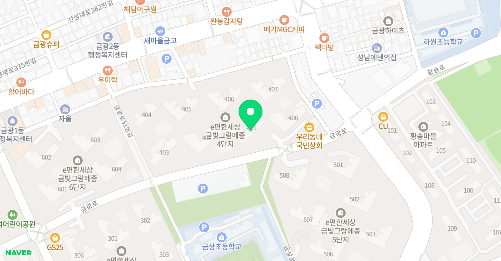 해솔 수학 위치