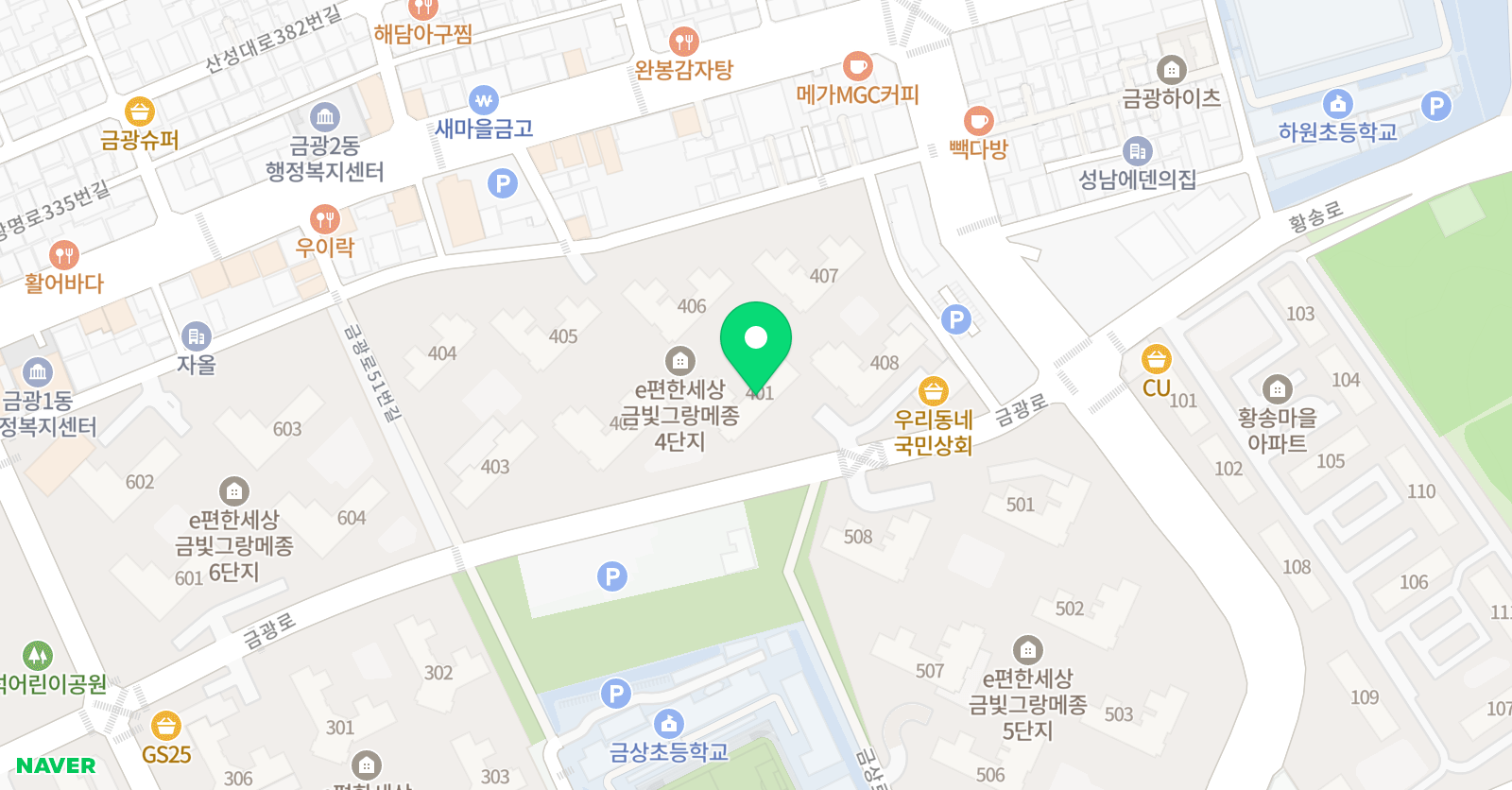 경희대이루다 태권도 위치