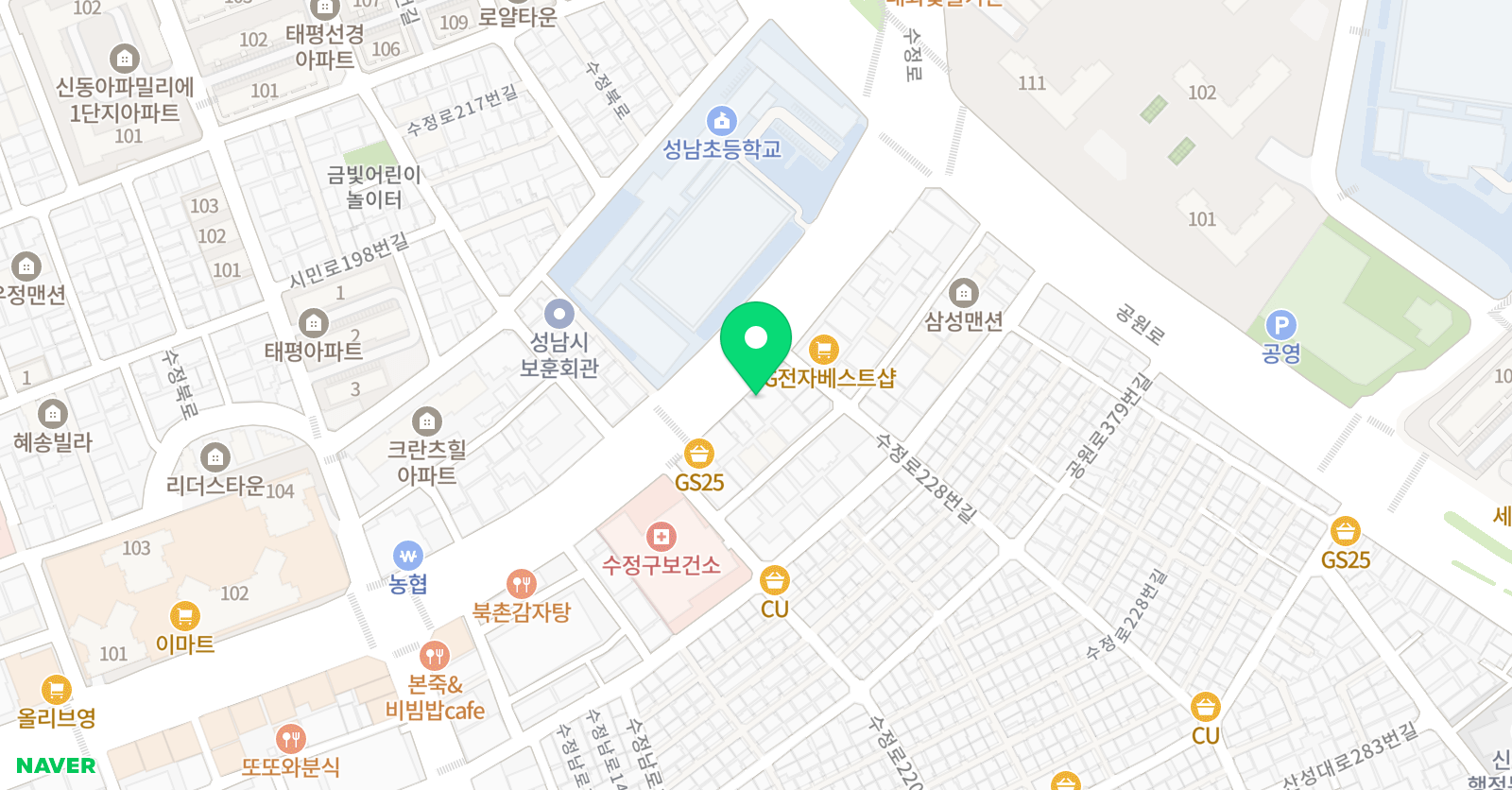우수 학원 위치