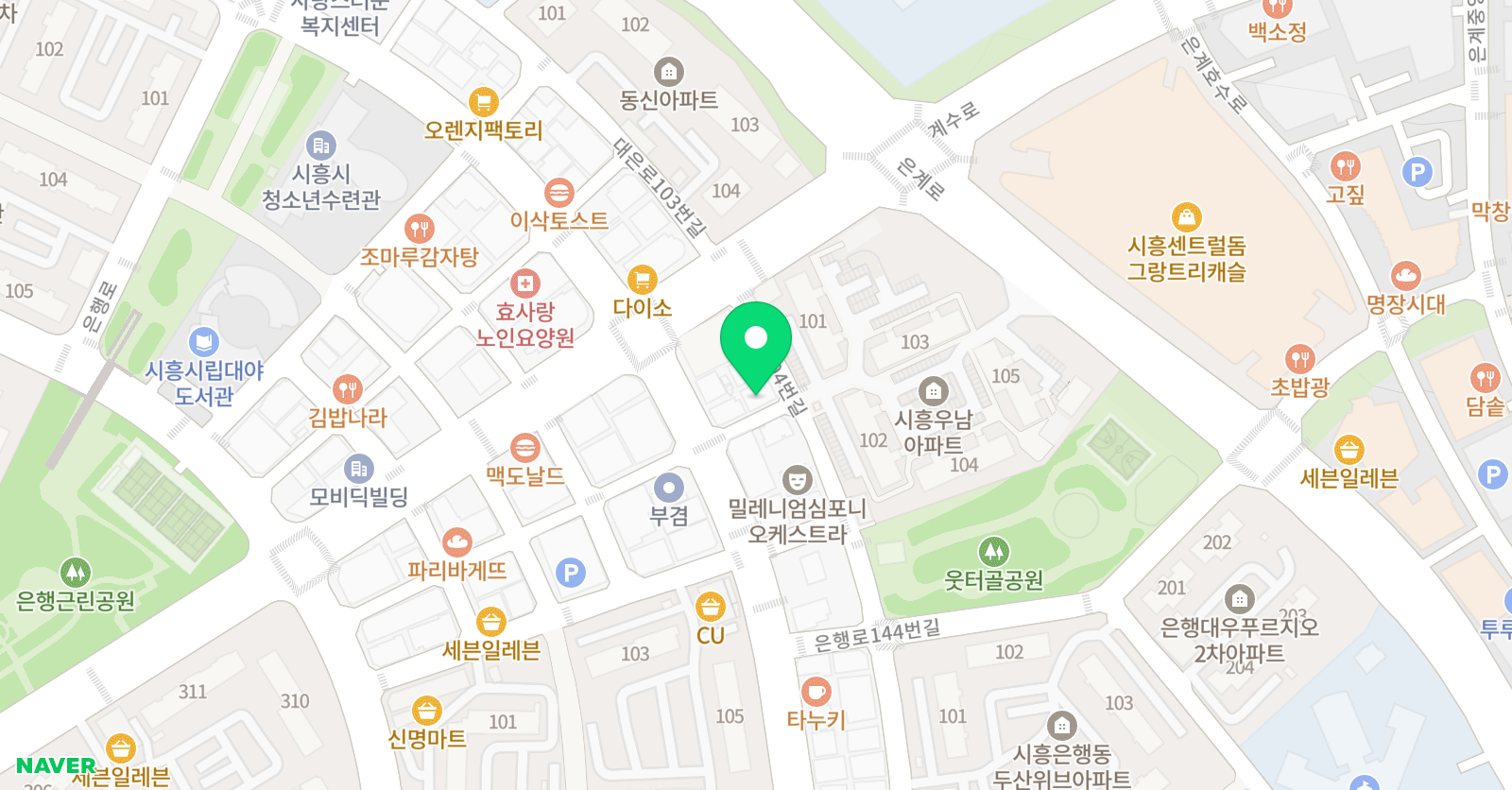 리티댄스아카데미 시흥은행9호점 위치