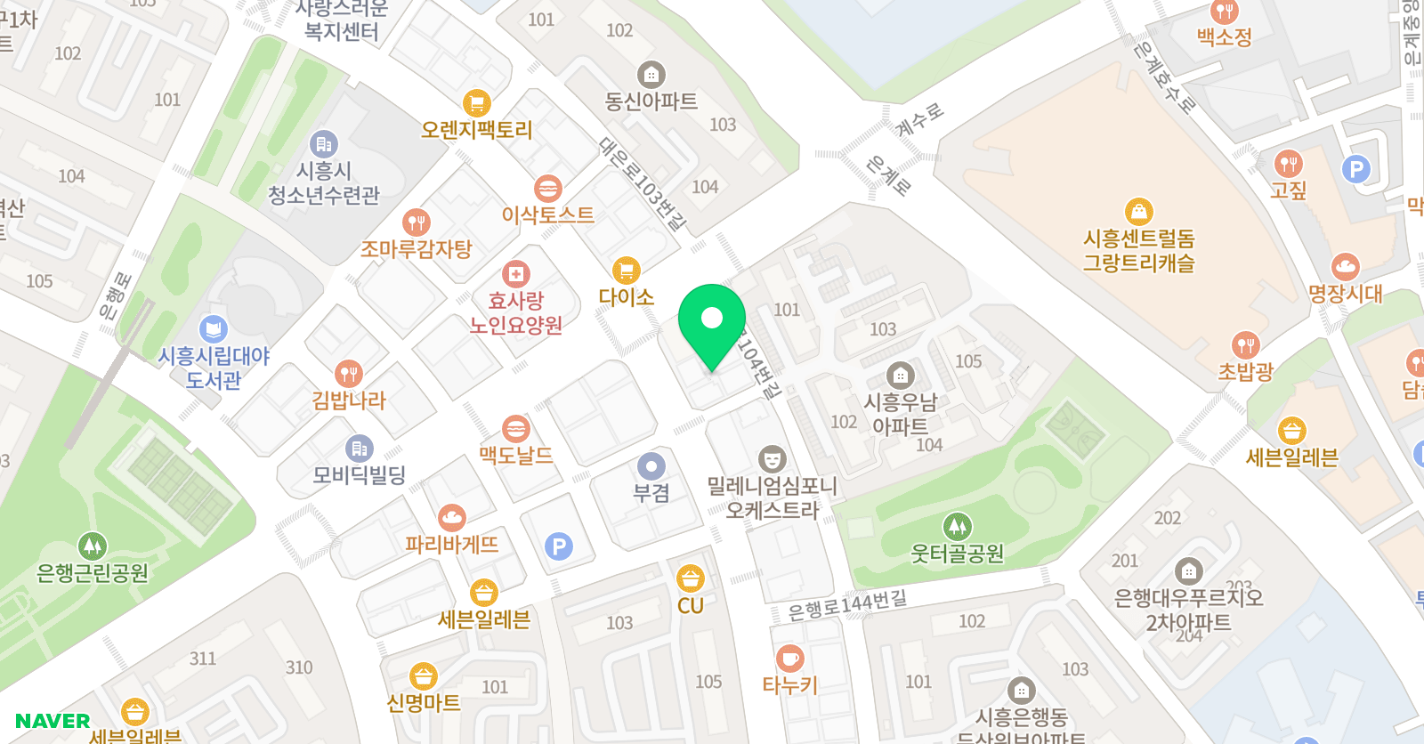 닛시학원 은행점 위치