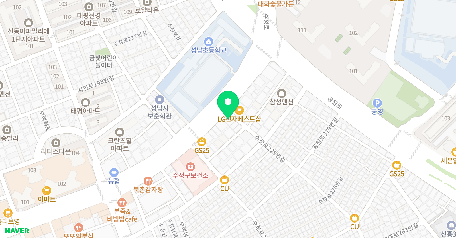 빨간펜 수학의달인 성남신흥점 위치