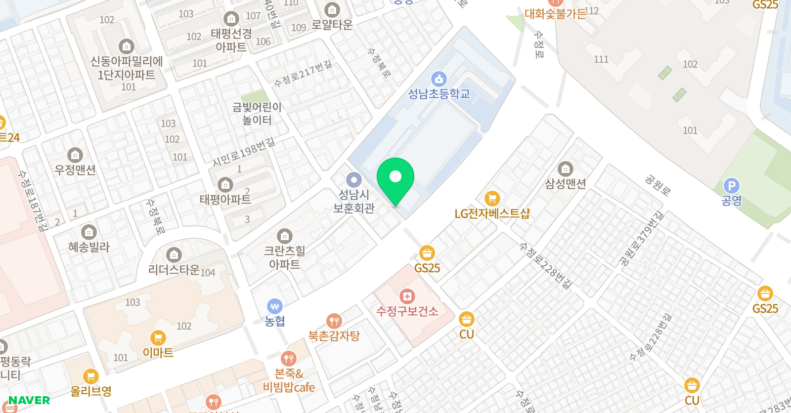 삼성영어 성남신흥1교실 위치