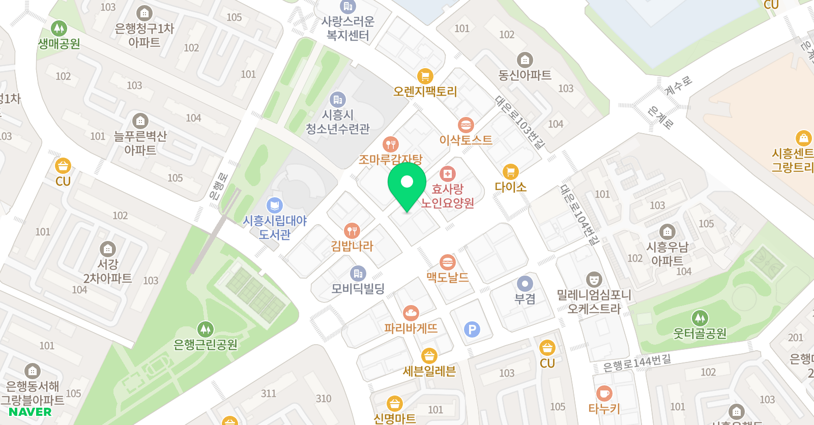 와와학습코칭 학원 시흥대야점 위치
