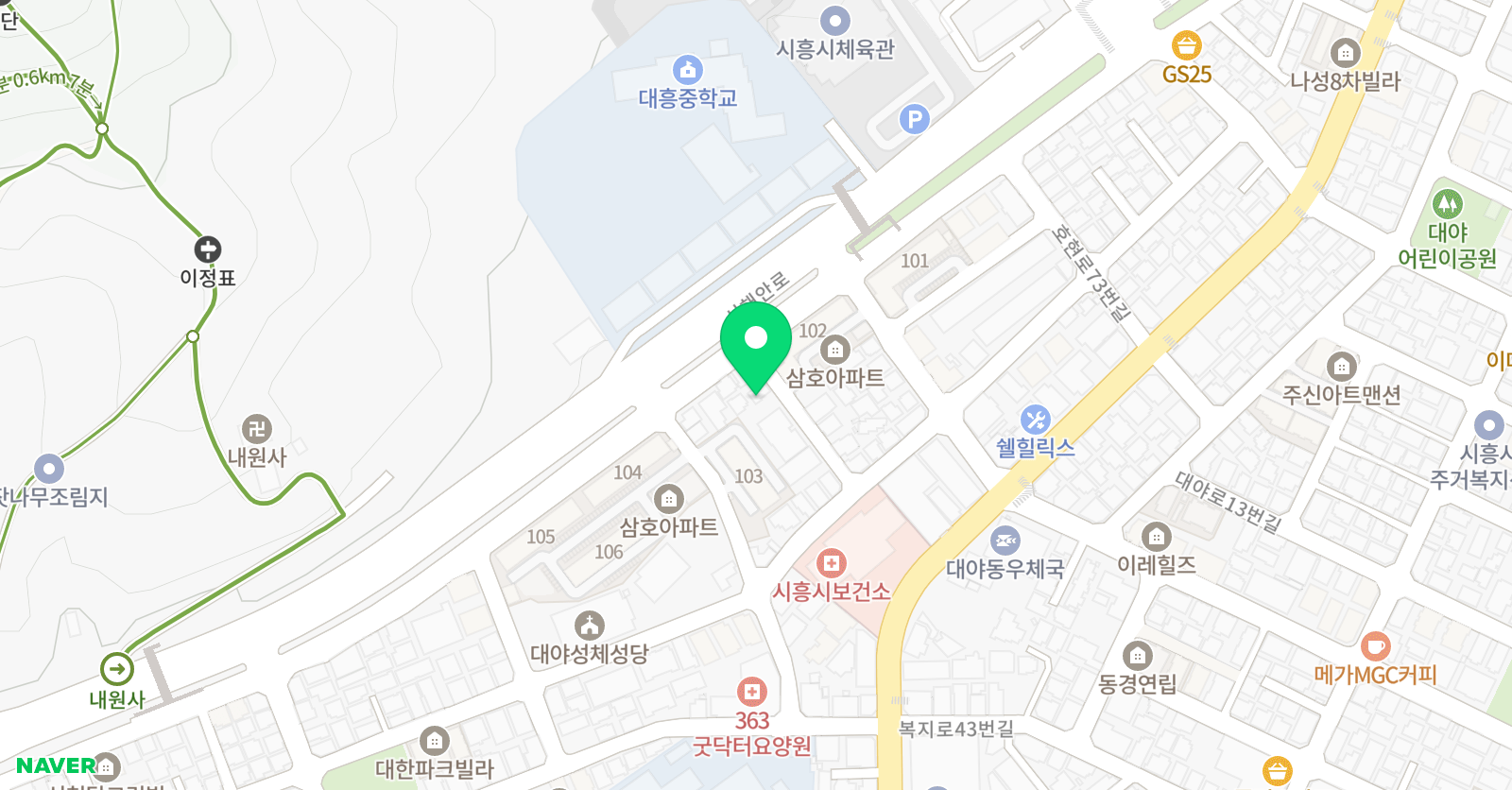 푸르넷 공부방 이든샘 위치