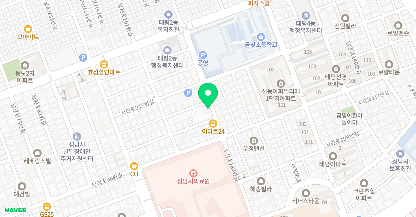 금빛 피아노학원 위치