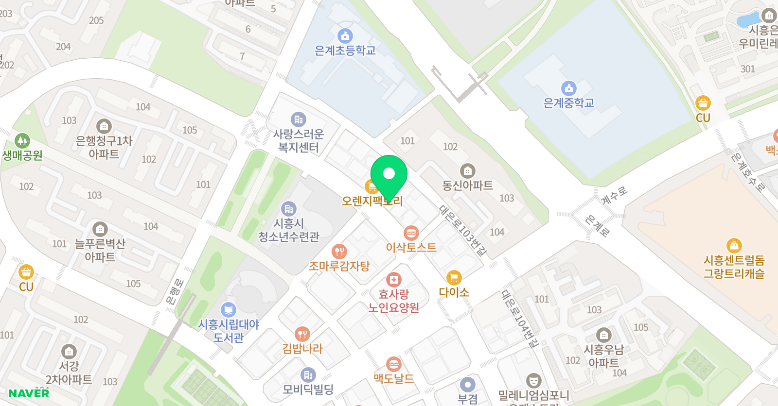 삼성 영어수학 은계학원 위치